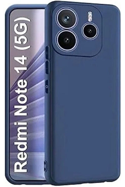 OEM Xiaomi Redmi Note 14 Πίσω Κάλυμμα Σιλικόνης με Γυαλί Μπλε (Xiaomi Redmi N...