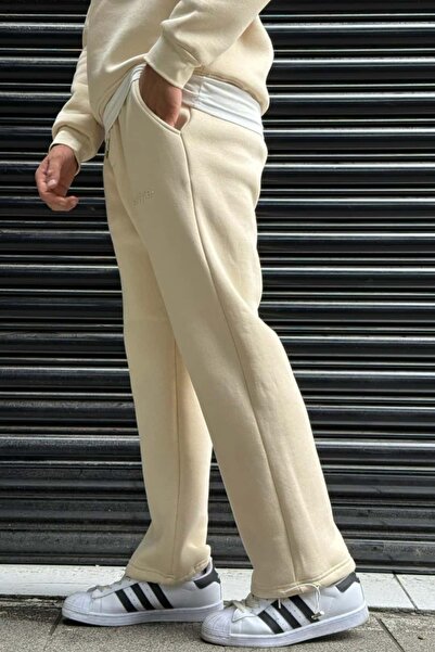 sunfyre 3-Strand Ruffled Winter Adjustable Elastic Waist Baggy Sweatpants Sun471