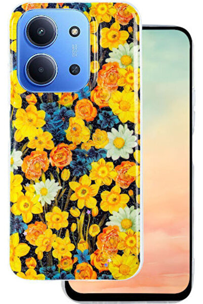 Telforceone Glow Glam Πίσω Κάλυμμα Σιλικόνης 2mm Πορτοκαλί (Redmi 15C 5G)
