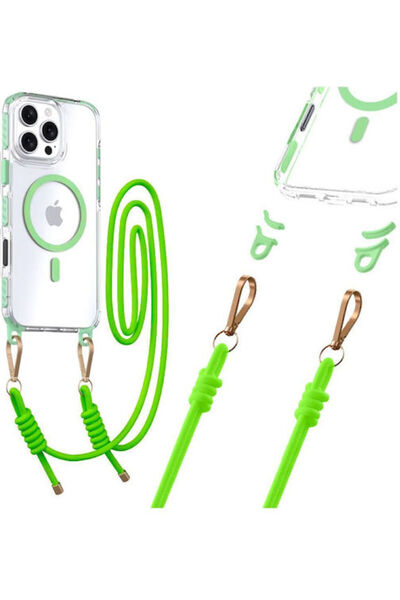 tel protect Θήκη Πλάτης Σιλικόνης 1.2mm με Λουράκι Διαφανής (iPhone 15 Pro Max)