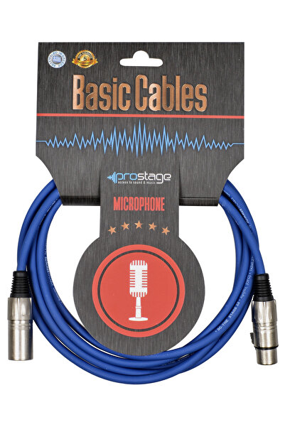 Prostage BMB-003 BLU - Επαγγελματικό καλώδιο μικροφώνου XLR θηλυκό - XLR αρσε...