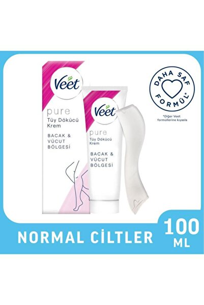 Veet Pure Normal Ciltler Tüy Dökücü Krem Bacak ve Vücut 100 ml
