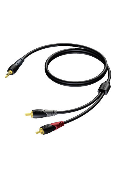 PROCAB CLA-711-3 - Καλώδιο στερεοφωνικό Mini Jack - 2 RCA 3 μέτρα