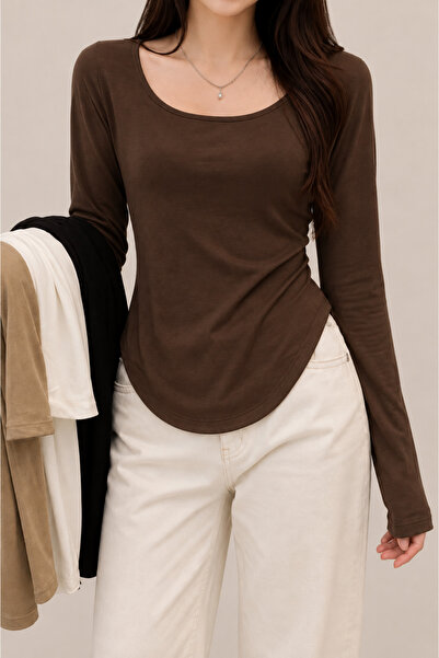 Nika Fashion Ultra Soft New Basic Long Sleeve Crop