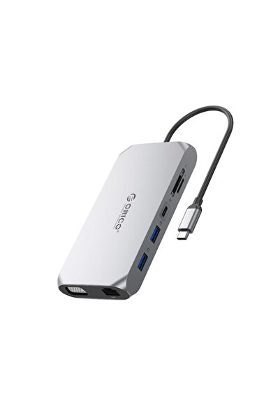 Orico XCR 12 σε 1 Σταθμός Σύνδεσης USB-C με HDMI 4K PD Ethernet Γκρι