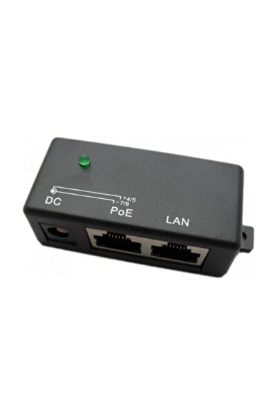 Extralink Injector POE negru 1x RJ45, 1x Jack, 100Mb