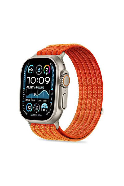 Tech-Protect Υφασμάτινο Πορτοκαλί Λουράκι (Apple Watch 8 / 9 / 10 / 11 / Se /...