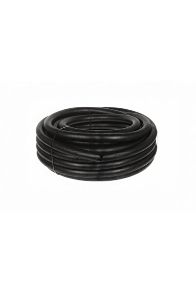 OEM Teava Ondulata PVC 25mm Negru 50M Cu Fir De Tragere (Copex)