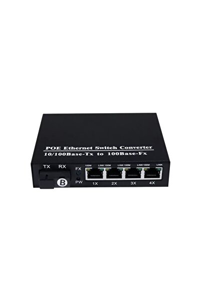 OEM Switch POE 4 porturi Fast Ethernet 100 Mbps + 1 port optic tip B (1550)