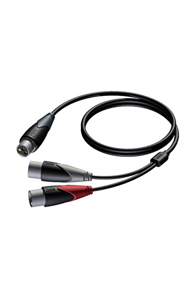 PROCAB CLA735/1.5 - Καλώδιο 2 x XLR αρσενικό σε 1 x XLR θηλυκό, 1,5μ