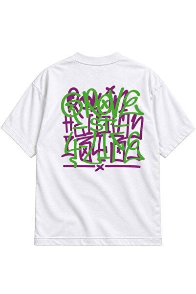 genosha Grove Printed Oversize T-Shirt Front and Back Design