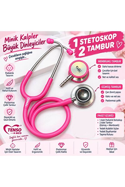 Tenso Pediatrik Çocuk Stetoskop I Yetişkin Stetoskopu I Çift Tamburlu Kişiye ...
