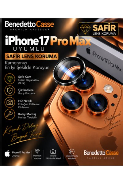 lucek cases واقي عدسة الكاميرا من الياقوت الأزرق متوافق مع iPhone 17 Pro Max ...