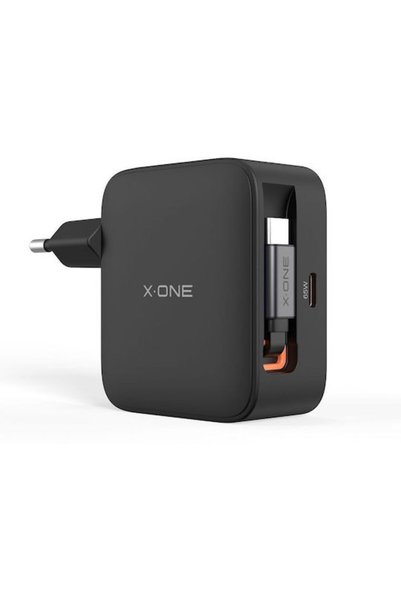 X-One Φορτιστής GaN με Θύρα USB-C και Καλώδιο USB-C 65W Power Delivery Μαύρο ...