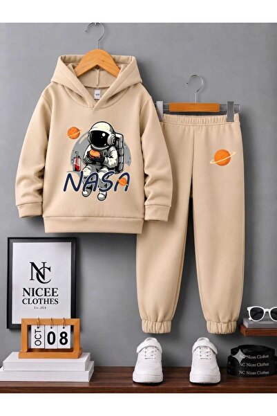 Leto Lykia Children's Tracksuit Unisex (Hamburger-Edding Astronaut Winter Print)