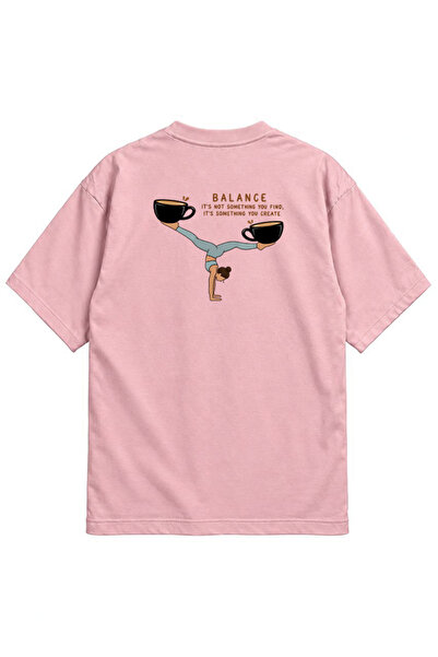 genosha Μπλουζάκι Balance Pilates Oversize με στάμπα μπροστά και πίσω