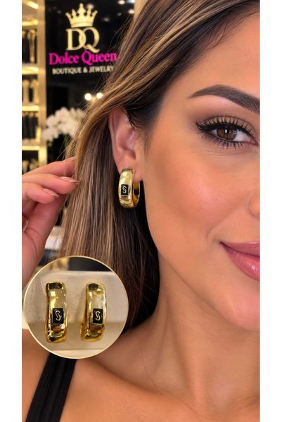 DOLCE QUEEN أقراط نسائية من الفولاذ طراز بومبيلي هوك من شوبينغ