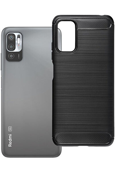 OEM Carbon 2.0 Μαύρη Θήκη Πλάτης Σιλικόνης (Redmi Note 10 5G / Poco M3 Pro)