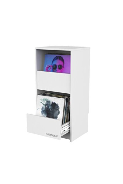 Glorious Vinyl Vault White - Έπιπλο αποθήκευσης βινυλίων