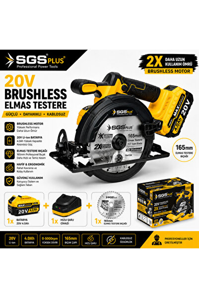 SGS AKÜLÜ SUNTA KESME MAKİNESİ SETİ 165 MM