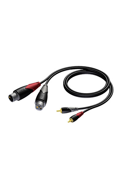 PROCAB CLA-705-3 - Καλώδιο 2 x XLR θηλυκό - 2 x RCA/Cinch αρσενικό 3 μέτρα