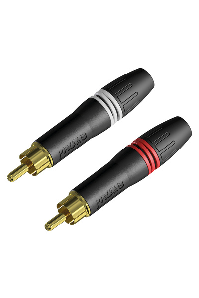 PROCAB PCR-2M - Αρσενικά μεταλλικά βύσματα RCA με επιχρυσωμένες επαφές για κα...