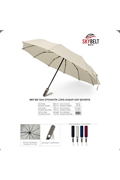 Trend Şemsiye Skybelt 10 Tel Ful Otomatik Fiber Bay- Lüks Şemsiye