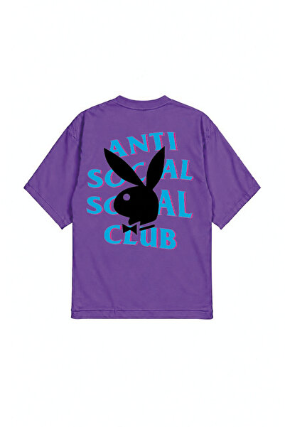 genosha Tricou oversize ANTI SOCIAL CLUB cu imprimeu față și spate