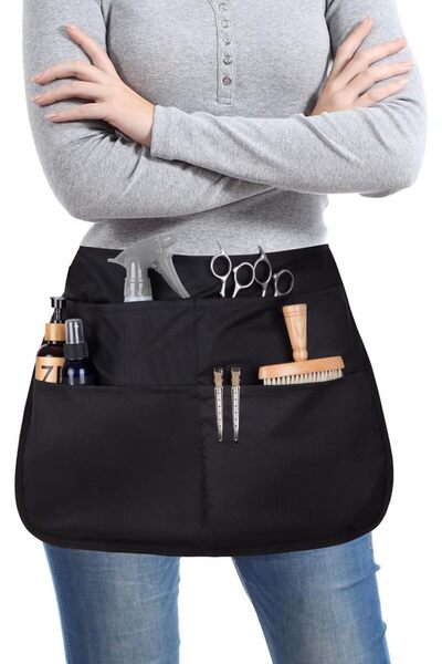 Aputue Waterproof Hair Stylist Apron, 5 Pockets with 2 Spray Bottle Holders, ...