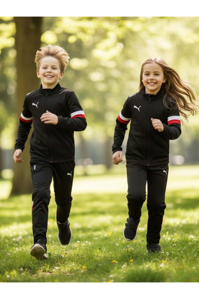 Puma طقم بدلة رياضية سوداء للأطفال من IndividualRise 65899790