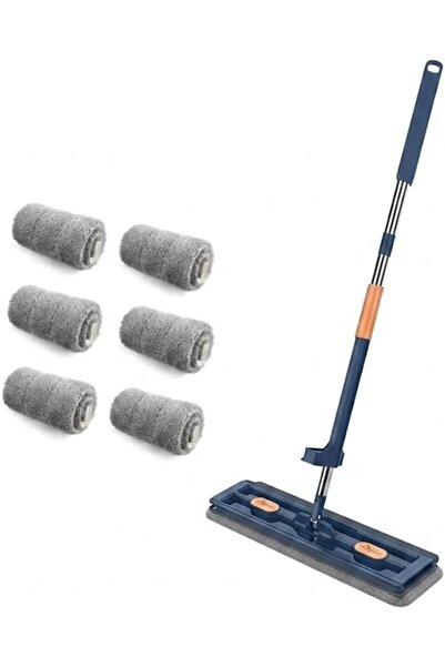 Rightsure Flat Floor Mop with Hands-Free Wringer Scraper, 45 cm Extra-Wide Mi...