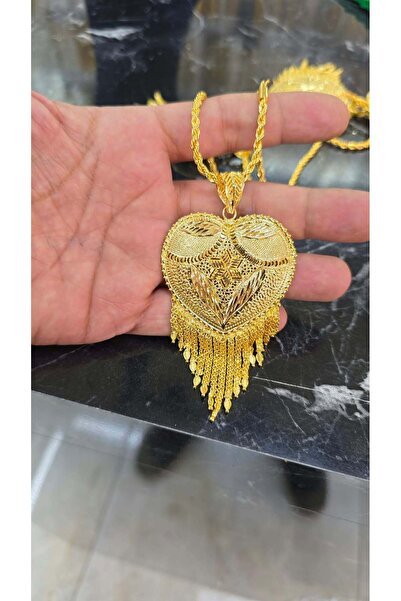 barisiva gold 22 AYAR ALTIN KAPLAMA HİNT KOLYE ZİNCİRİYLE BİRLİKTE KOLYE UCU ...