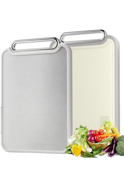 GENERAL Titanium Cutting Board, Large Chopping Board Double Sided Steel Food ...