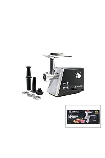 HARLEM Gurme H-020-022 Elektrikli Et Kıyma Makinesi 2200W Püre Siyah Salça Ga...