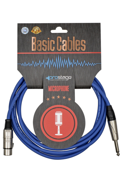 Prostage BFT-003 BLU - Επαγγελματικό καλώδιο XLR θηλυκό σε Jack 1/4 TS, 0,3 μ...