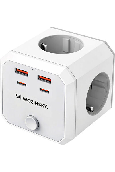 WOZINSKY PowerCube 4 Υποδοχές με 2 USB-A, 2 USB-C και Διακόπτης Κωδικός: WKZ-4B