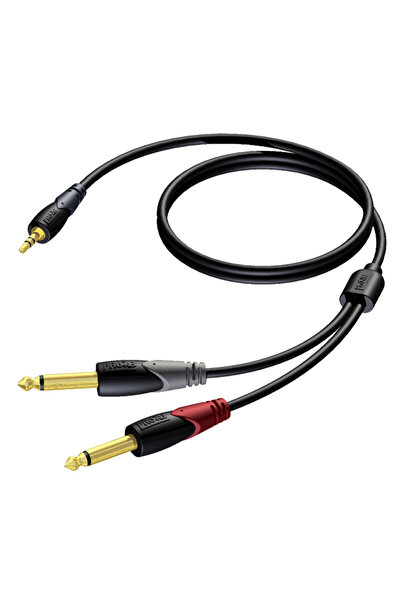 PROCAB CLA-713-3 - Καλώδιο στερεοφωνικό Mini Jack - 2 βύσματα 1/4 μονοφωνικά ...