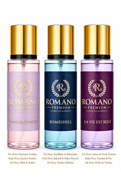 ROMANO PREMIUM La Vie Est Belle-Bombshell-Vanilya Powder Üçlü Set Vücut Sprey...