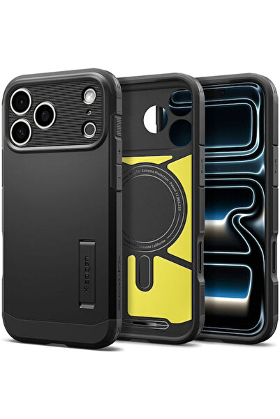 Spigen Ανθεκτική Θωρακισμένη Πλαστική Μαύρη Πίσω Θήκη Magsafe (iPhone 18 Pro ...