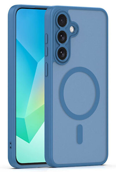 OEM Mag Matt Σιλικόνης Πίσω Κάλυμμα 2mm Μπλε Galaxy S26+