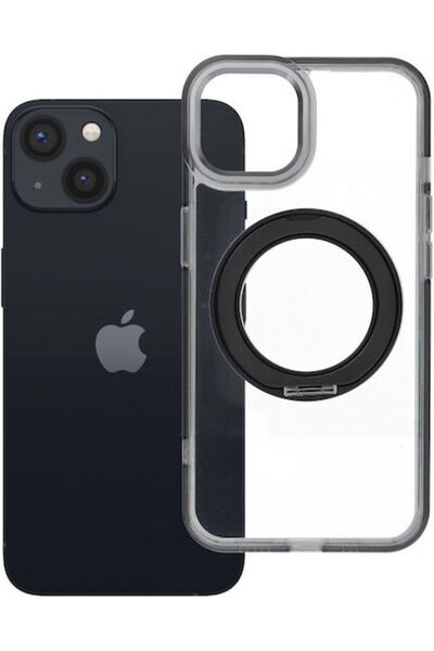OEM Θήκη iPhone 13 με Κυκλική Βάση Στήριξης, Συμβατή με MagSafe, Μαύρη