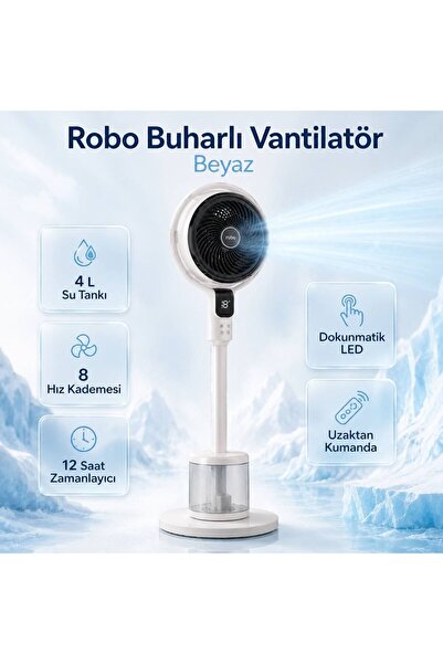ROBO Roboturkiye 4L Su Tanklı, 12 Saat Zamanlayıcılı, Dokunmatik LED, Buharlı...