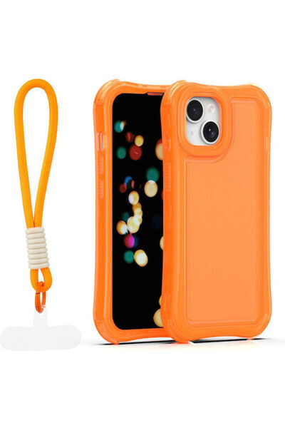 OEM Πορτοκαλί θήκη πλάτης σιλικόνης για iPhone 13