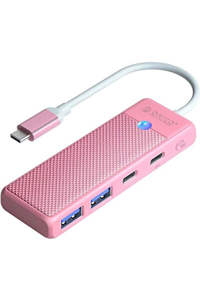 Orico Διανομέας 4 Θυρών με Σύνδεση USB-C Ροζ Κωδικός: PAPW2AC-C3-C3