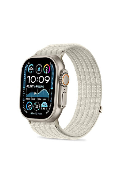 Tech-Protect Υφασμάτινο Λουράκι Μπεζ (Apple Watch 8 / 9 / 10 / 11 / Se / Ultra)