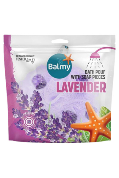 Balmy Balmi Lavender Scented Soap Infused Bath Loofah