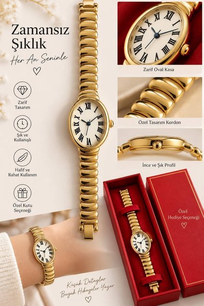 Eylemboutique Women's Oval Dial Roman Numeral Elegant Wristwatch – Roman Numeral - Stylish Design