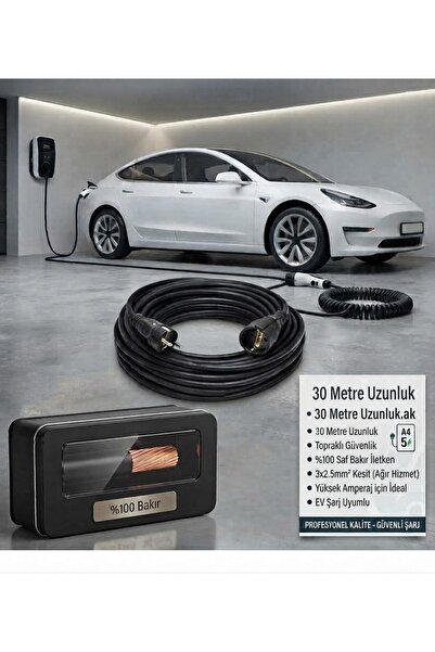 Seal Elektrik Evden Elektrikli Araba Şarj Uzatma Kablosu Topraklı%100 Bakır 3...