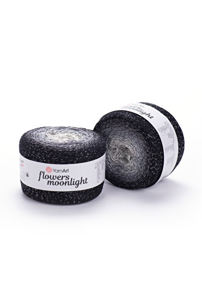 Yarnart Flowers Moonlight Pamuklu Simli Degrade El Örgü İpi 260 gr 1000 m - 1...