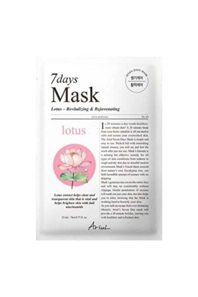 Ariul Ariol 7 Day Moisturizing and Regenerating Lotus Extract Paper Mask - 23 ml